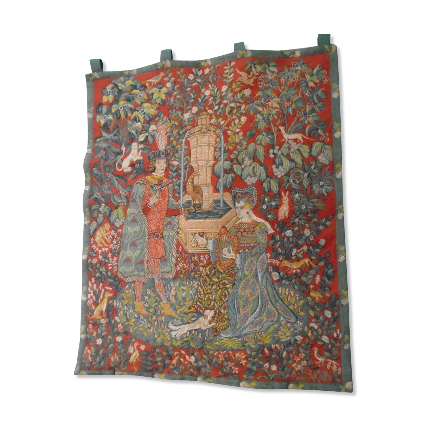 Tapisserie Le Roman de la Rose Anne Aknin 1985 tenture médiévale