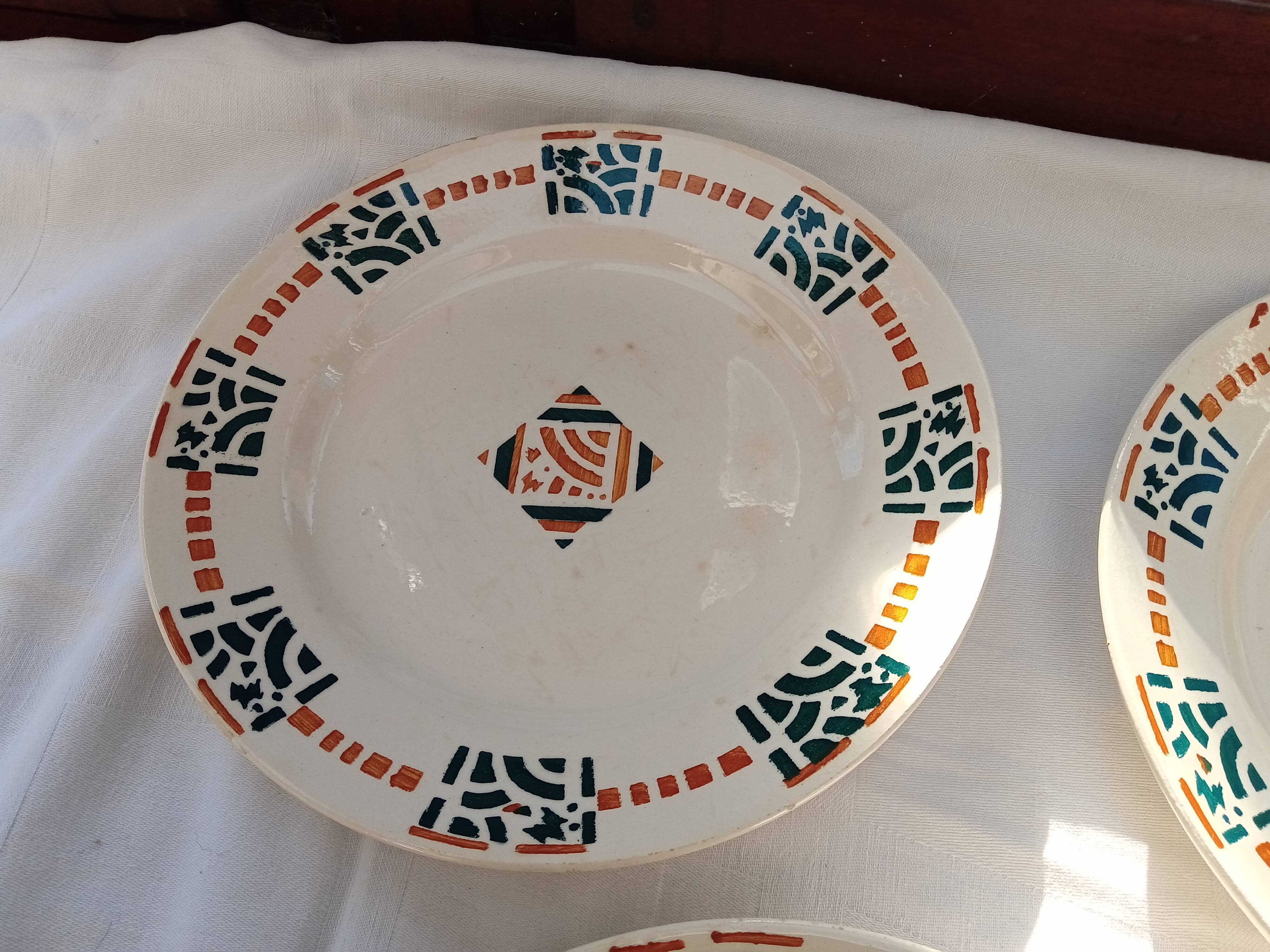 5 flat plates Terre de fer Berck / Longchamp