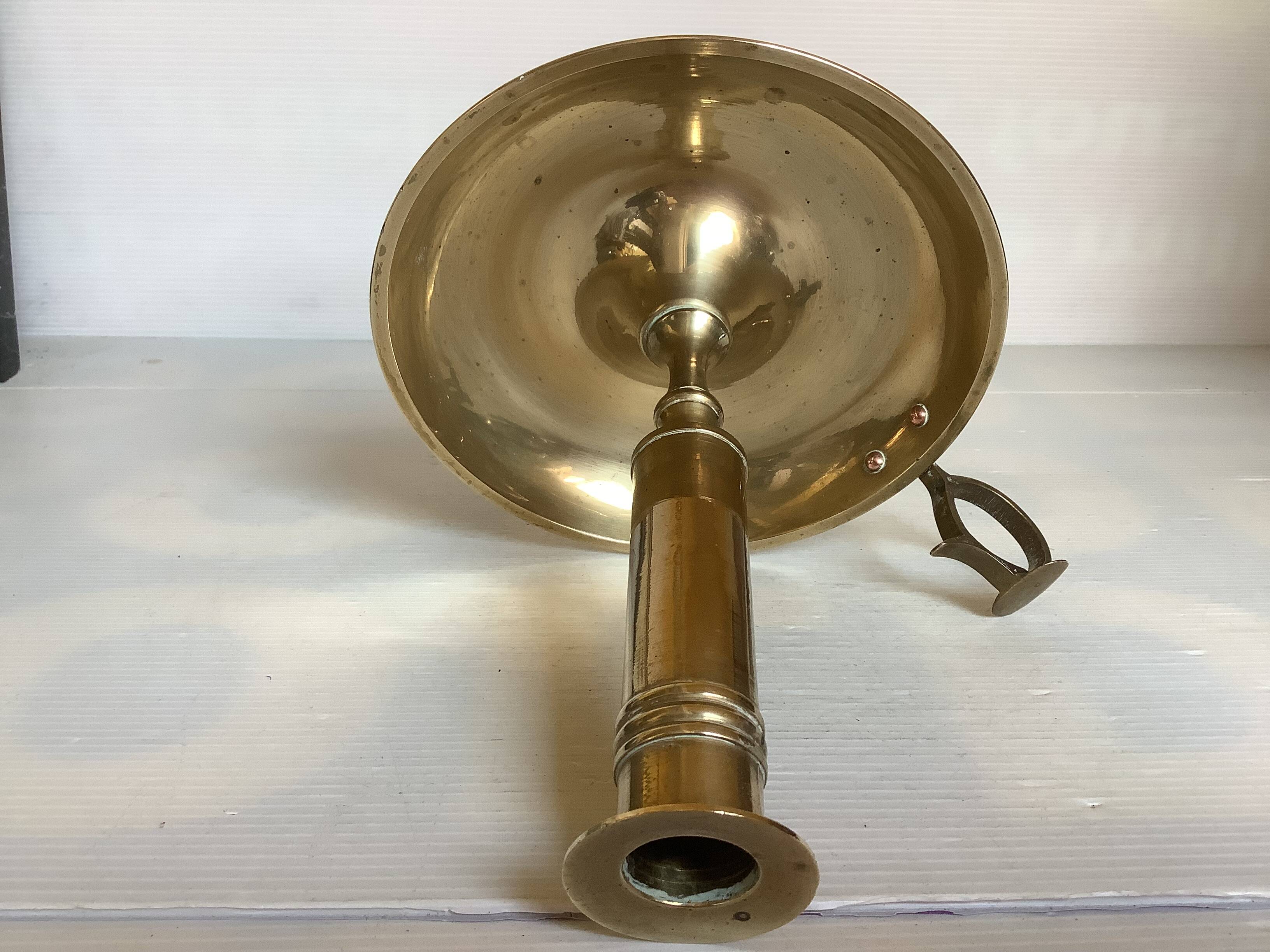Large brass candlestick rat from the cellar