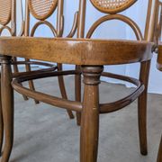 Set of 4 Mid-century Bentwood Cane Dining Chair, Thonet Style, 1970s Yugosl