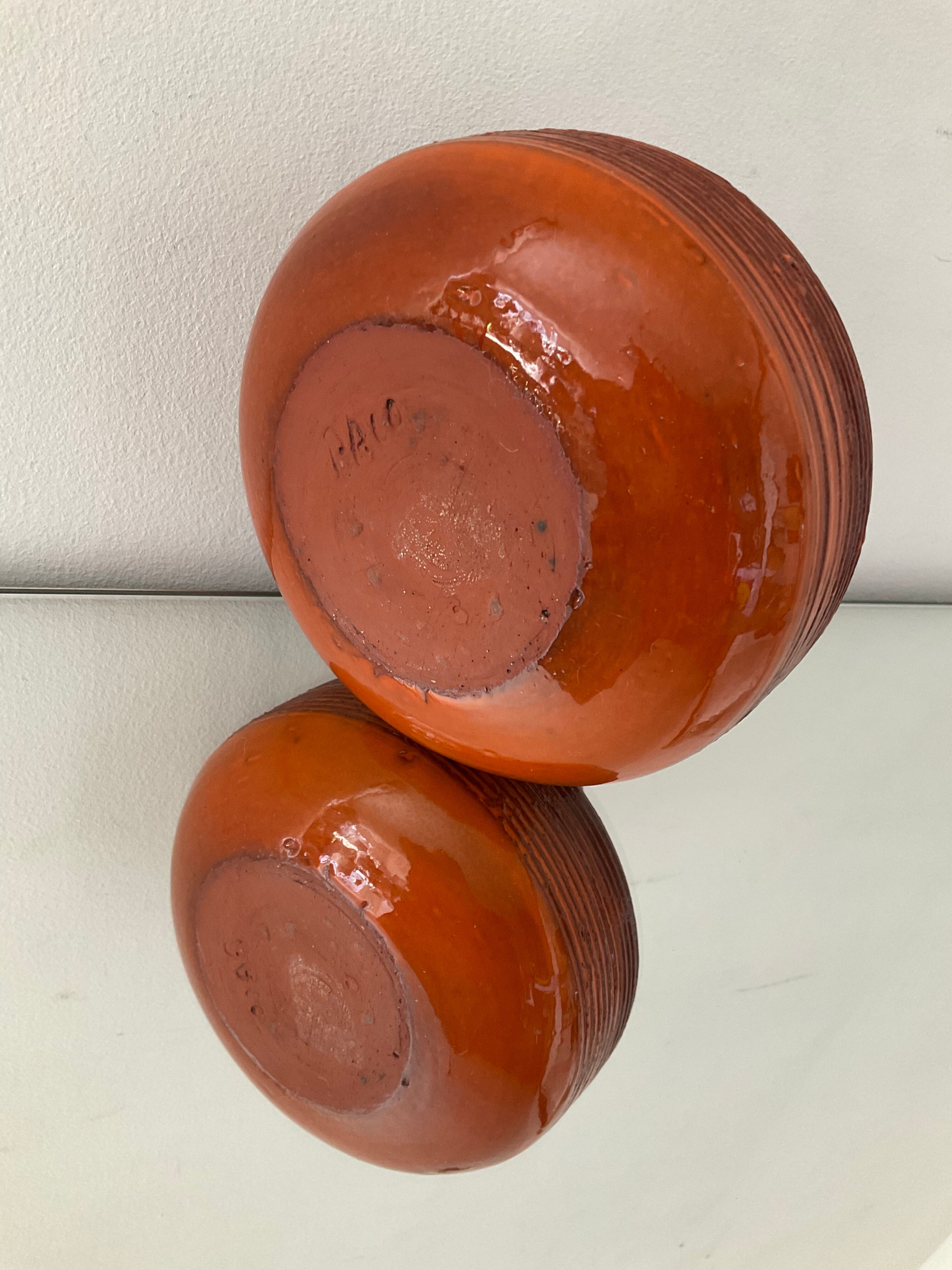 Vase soliflore vintage en terre cuite émaillée