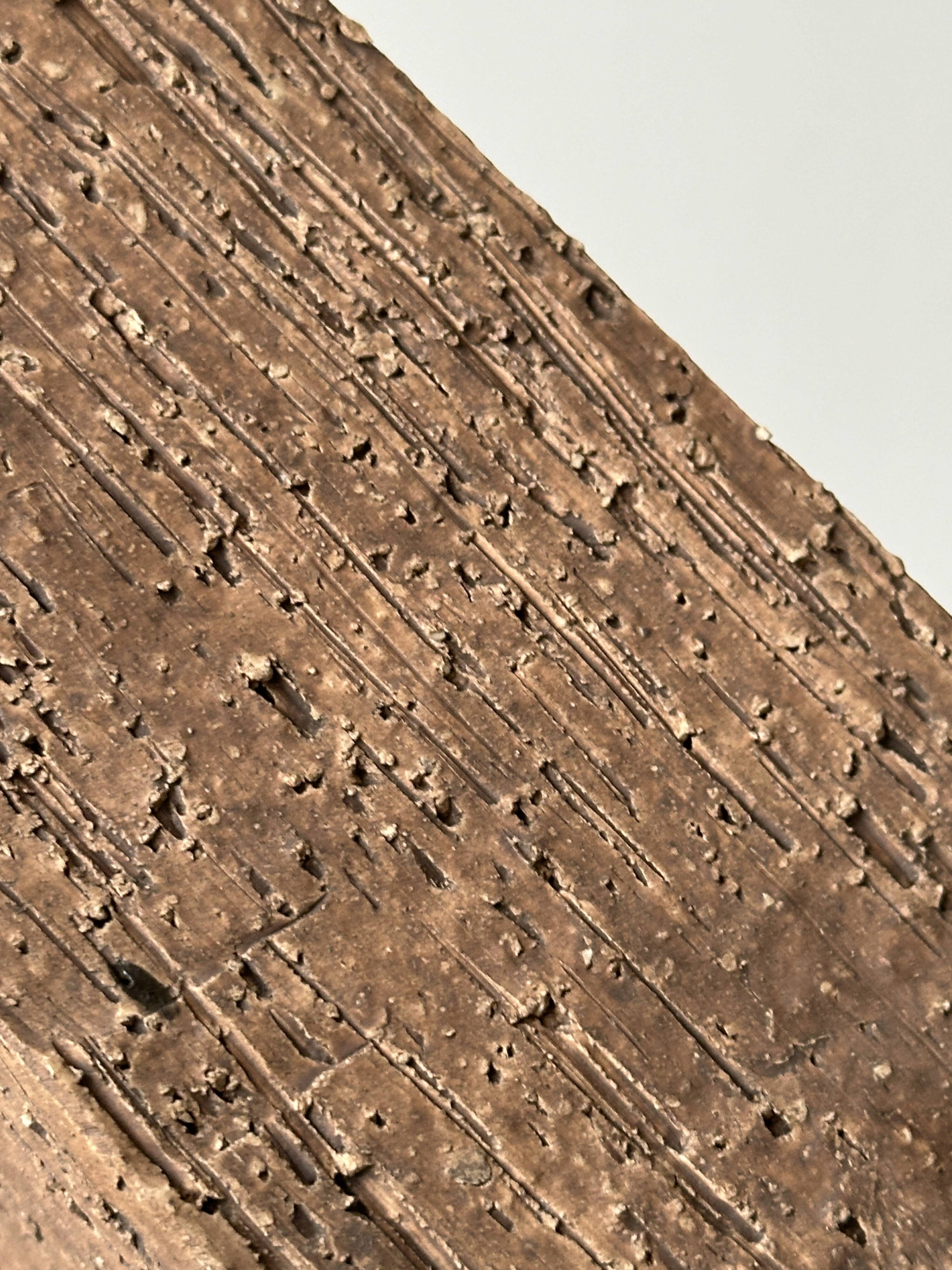 Rectangular ceramic vase in brutalist style