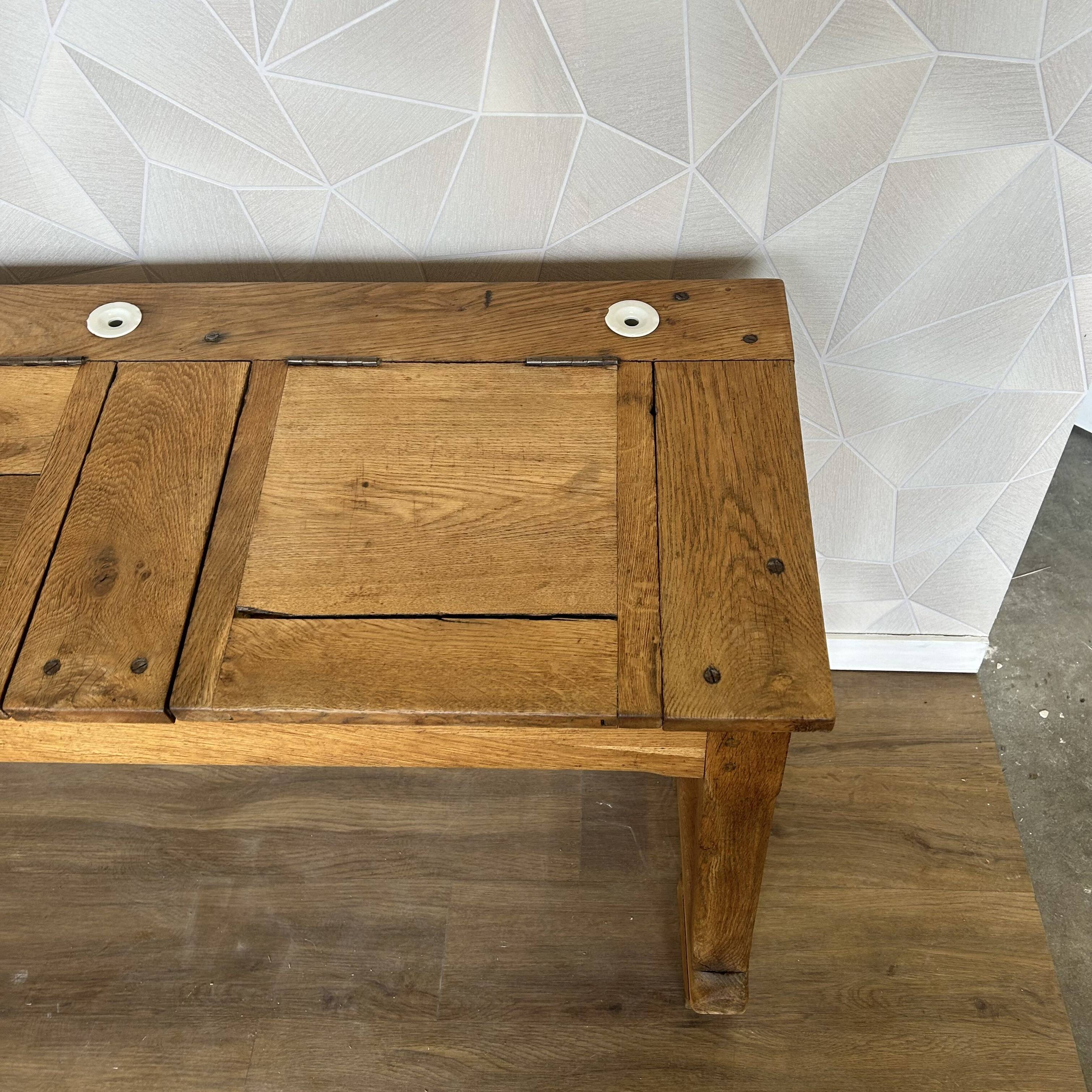Rare solid oak school desk