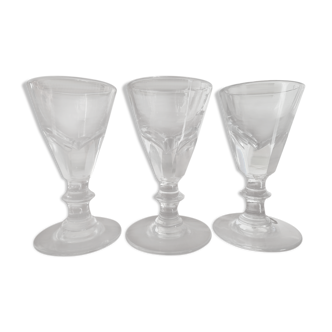 Lot de 3 verres bistrot à liqueur