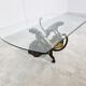 Bronze leopard coffee table, 1970s
