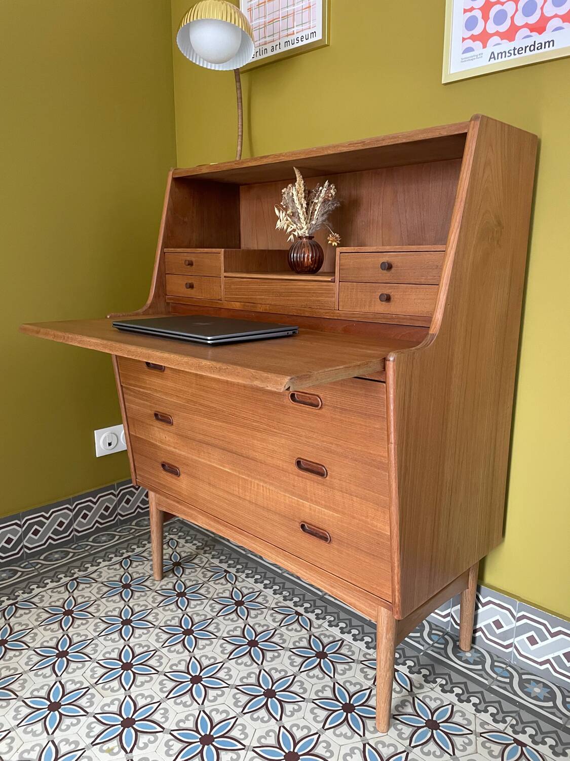 Scandinavian teak secretary – Arne Wahl Iversen – Denmark, 1960s