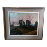 Lac de Vassivière au soleil sunset by Henri COULON (1855-1936) School of CROZANT
