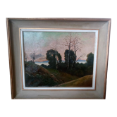 Lac de Vassivière au soleil sunset by Henri COULON (1855-1936) School of CROZANT