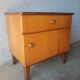 Vintage 70s light wood bedside table