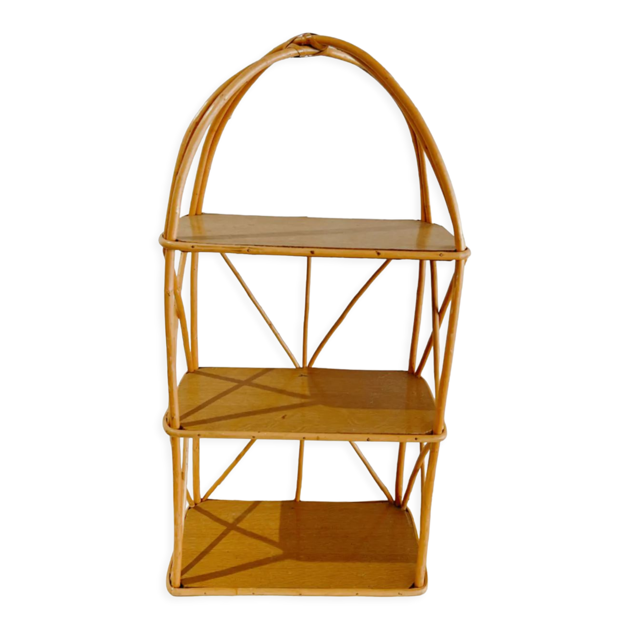 Vintage rattan shelf