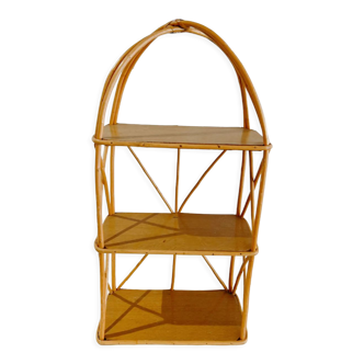 Vintage rattan shelf