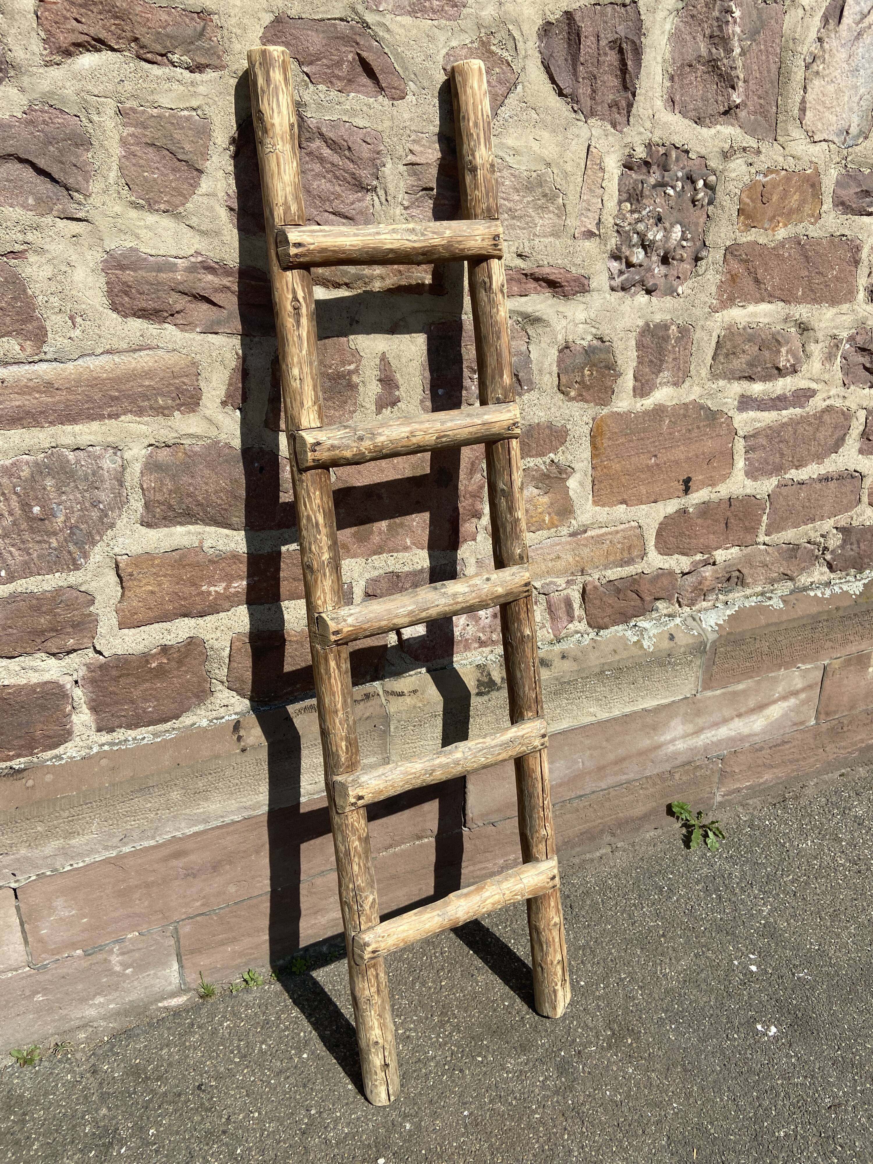 Vintage 1900s towel rack ladder