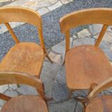 Set of 4 antique Thonet bistro chairs