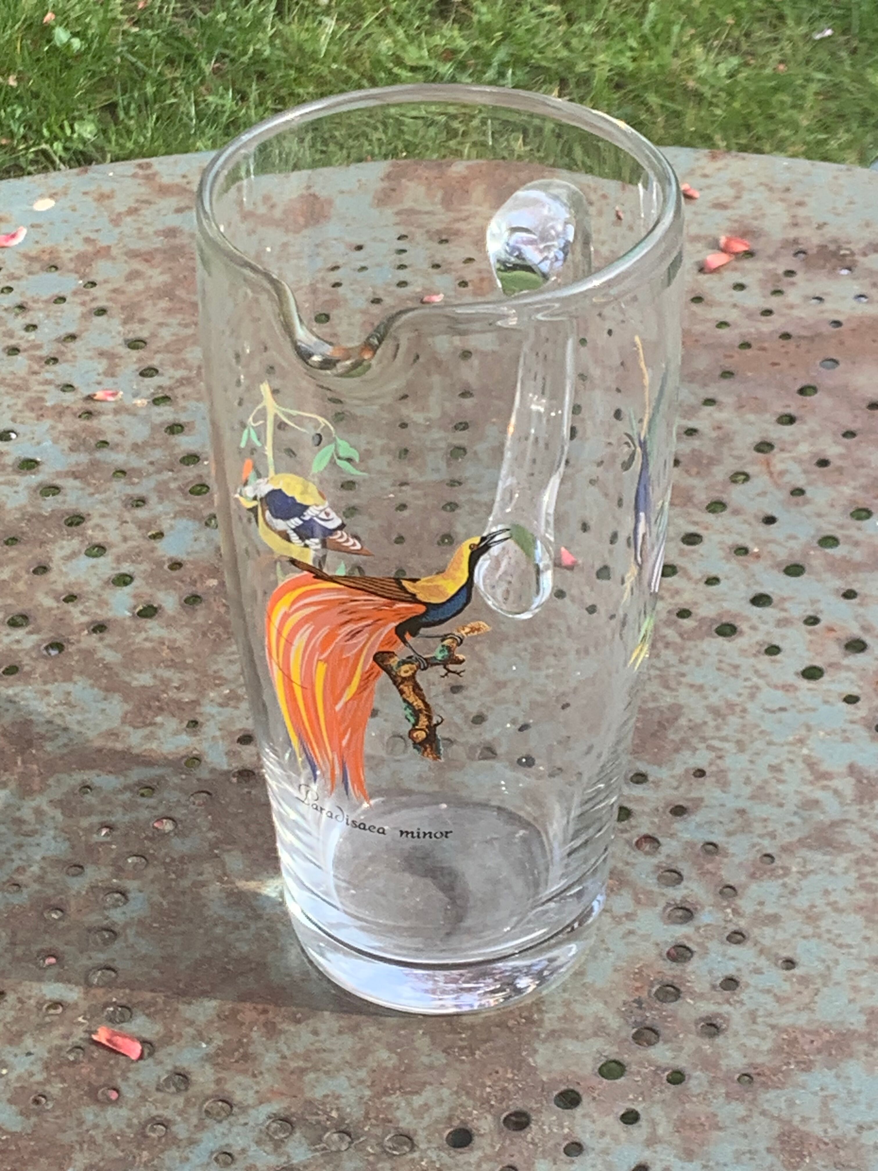 Vintage glass bird decanter, 1950/60