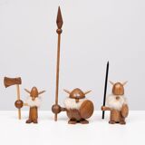 Jouets en teck vikings Kay Bojesen Danemark années 1960