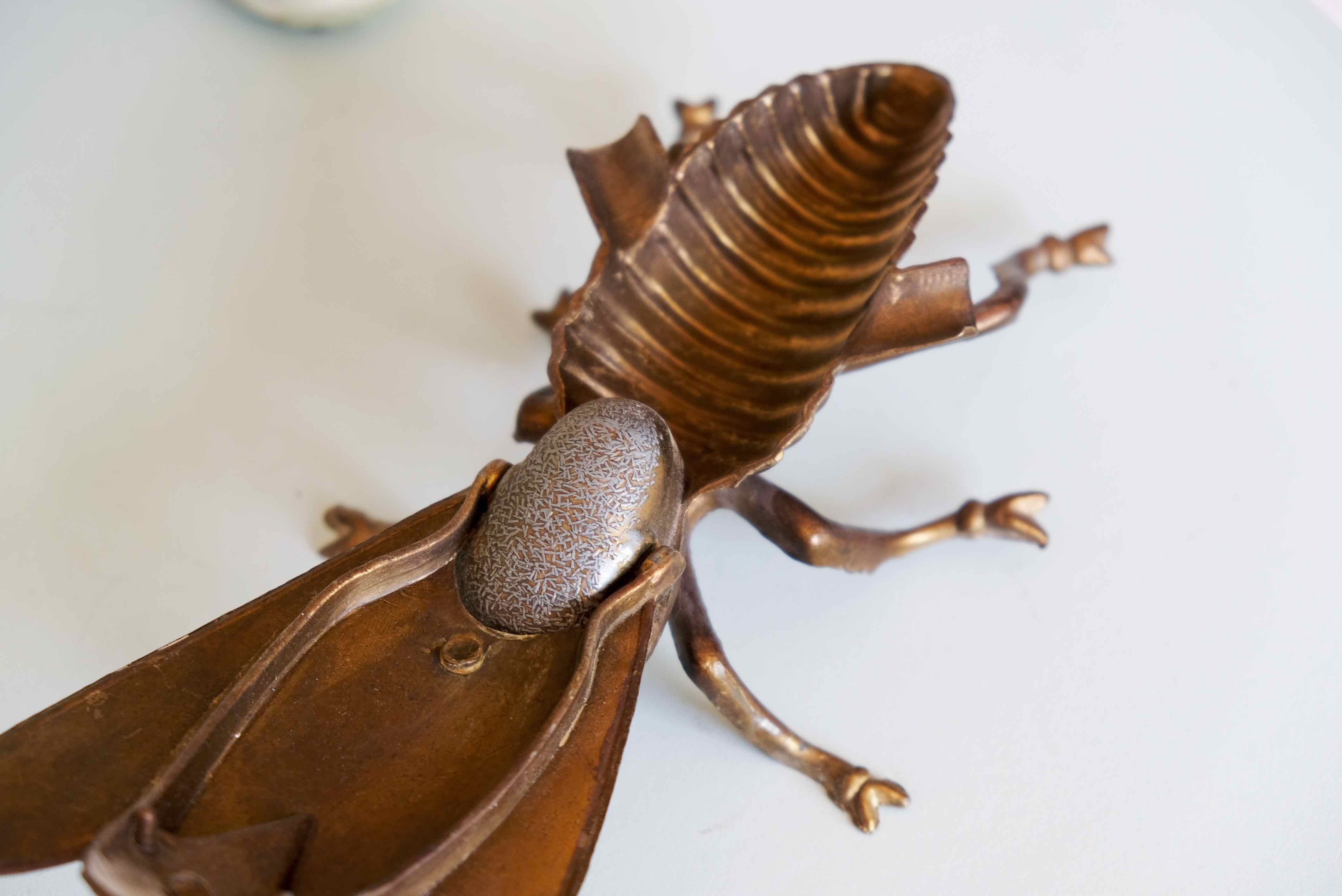 Ashtray fly brass vintage 1970