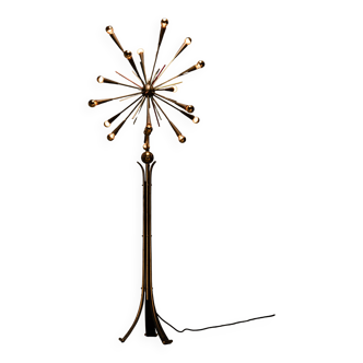 Rare lampadaire sputnik en laiton des années 1950 - stilnovo