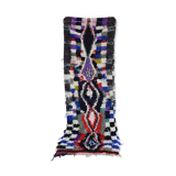 Boucherouite Moroccan rug in wool 180 cm x 60 cm