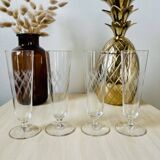 Set of 4 vintage champagne glasses