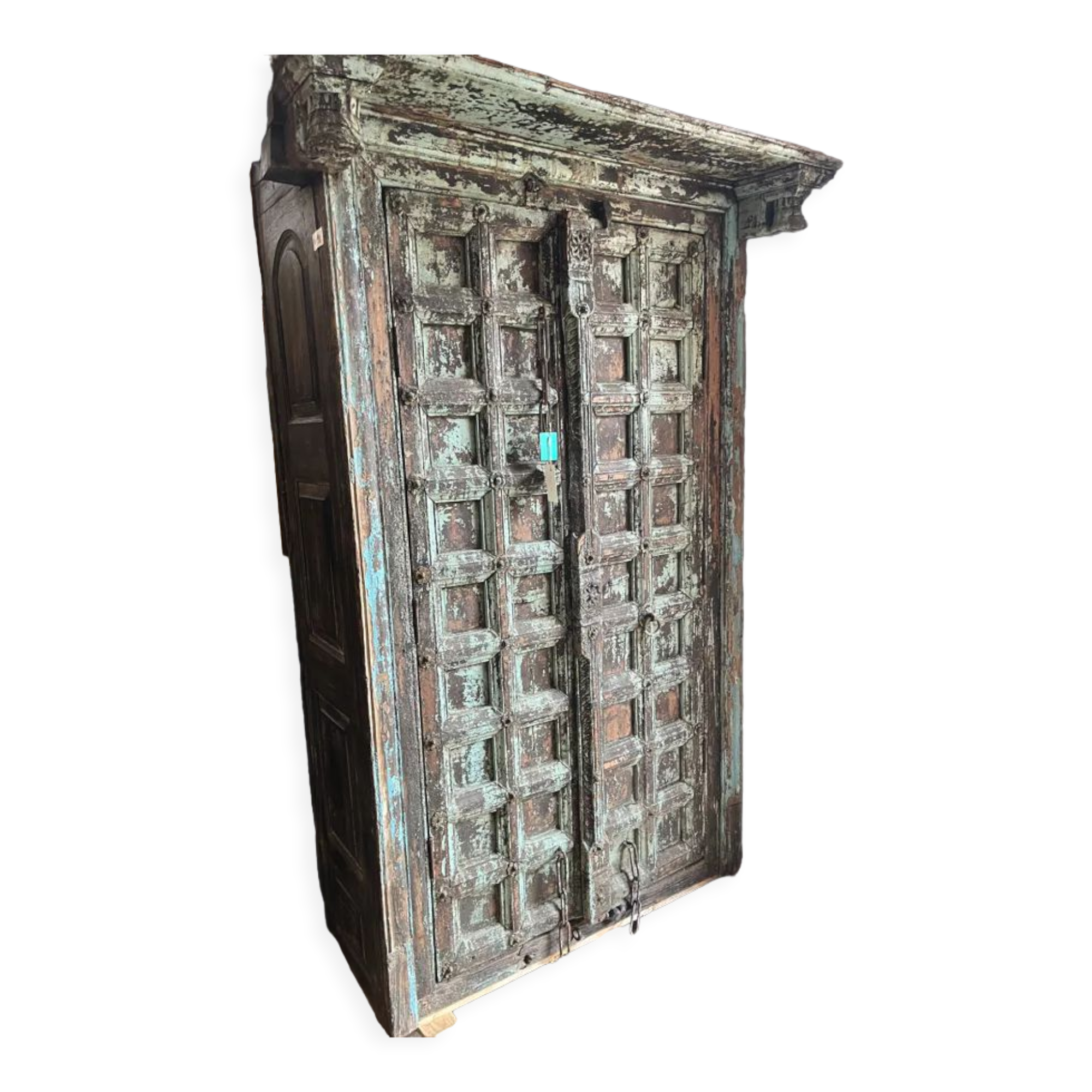 Indian cabinet 2 gridded doors