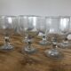 Suite of 6 old glasses 19th century