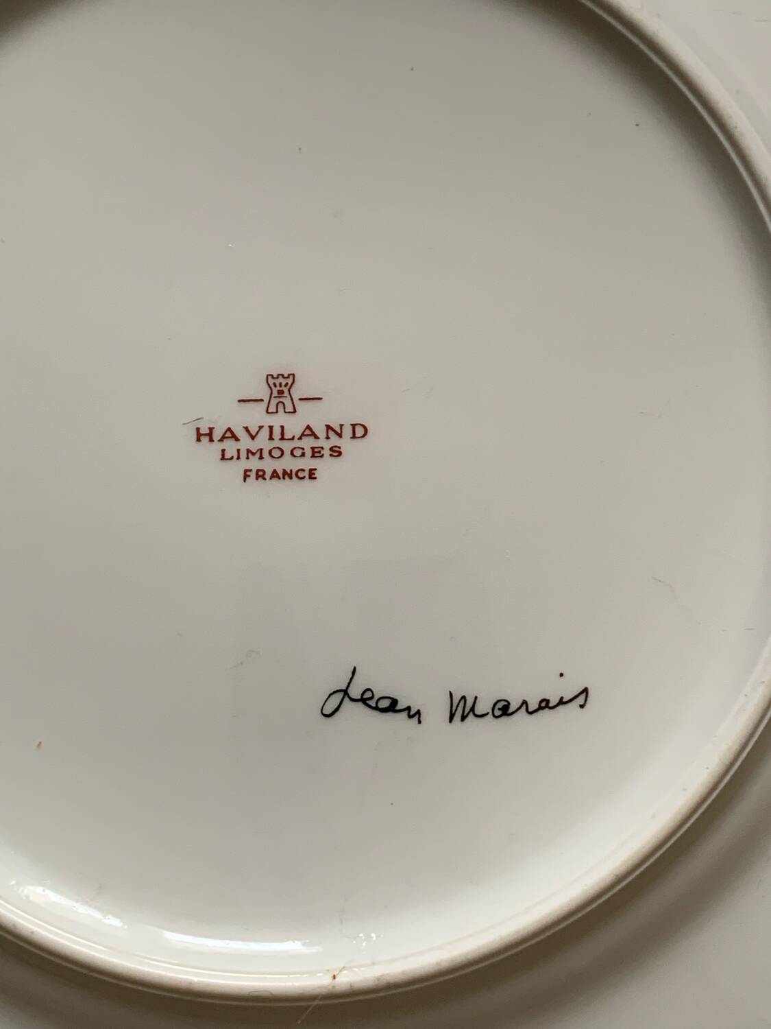 Set of 5 dessert plates by jean marais & haviland limoges