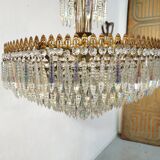 Vintage chandelier 8 lights and brass