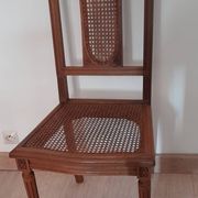 6 chaise cannelé essence poirier Louis 16