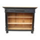 Bibliothèque bois noir néo-classique à colonnes