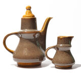 Théière et pichet à lait, service de café Opal, conçu par A. Sadulski, Pologne, années 1960