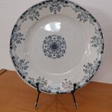 Compotier douche en terre de fer bleu/vert modèle "Mignon", H & Cie Sarreguemines