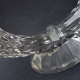 70s chiseled crystal chandelier duo