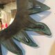 Sun patinated metal mirror 35cm