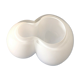 Free-form design vase thick white glass