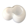 Free-form design vase thick white glass