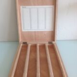 Old 60s varnished/vintage wood slide box