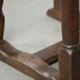 Antique Dutch oak stool from the early 19th century with a nice design