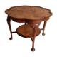 Walnut chippendale-style round coffee table