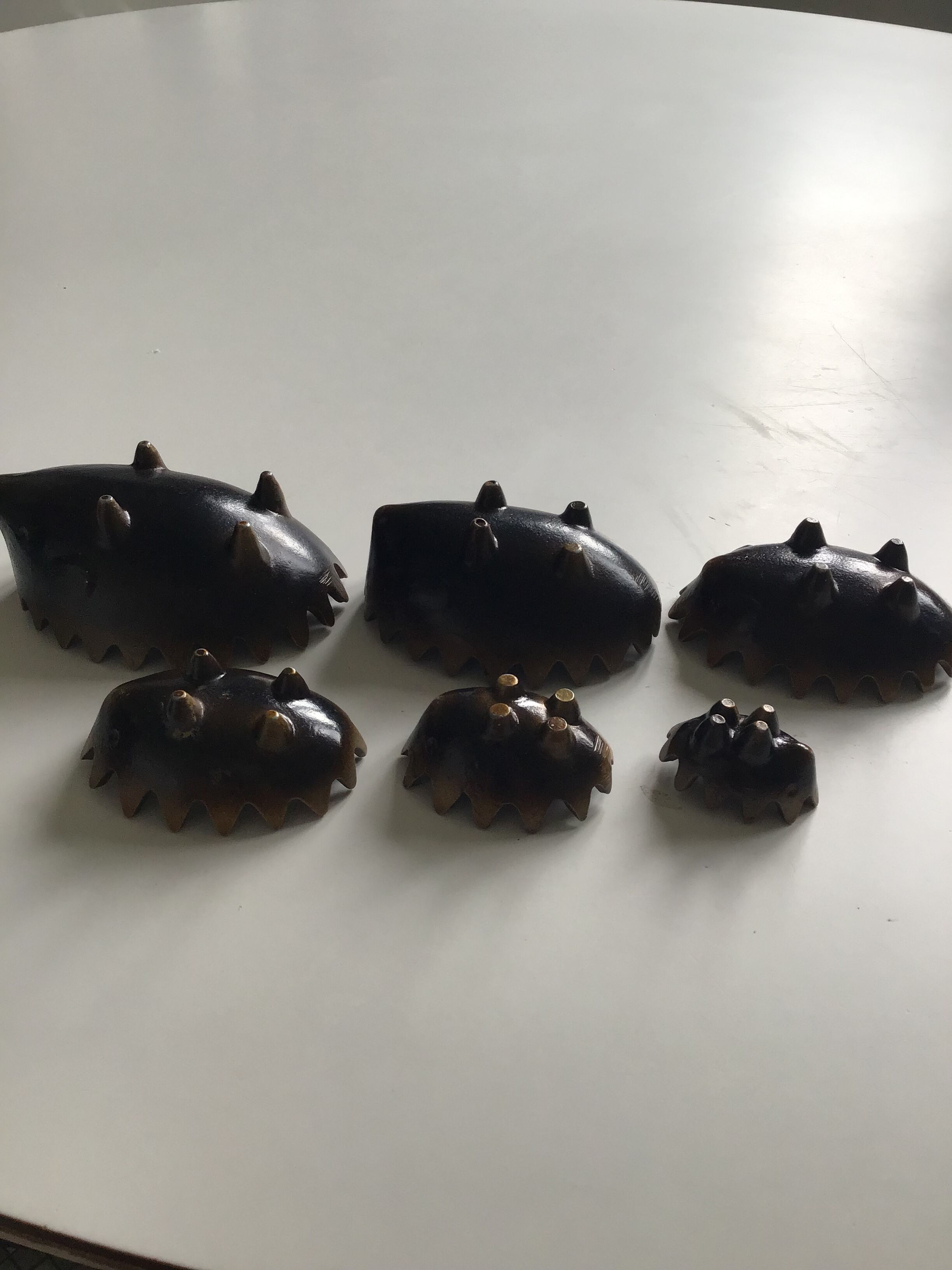 Bronze hedgehog ashtray