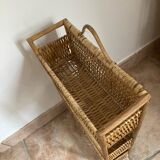 Vintage wicker wall shelf