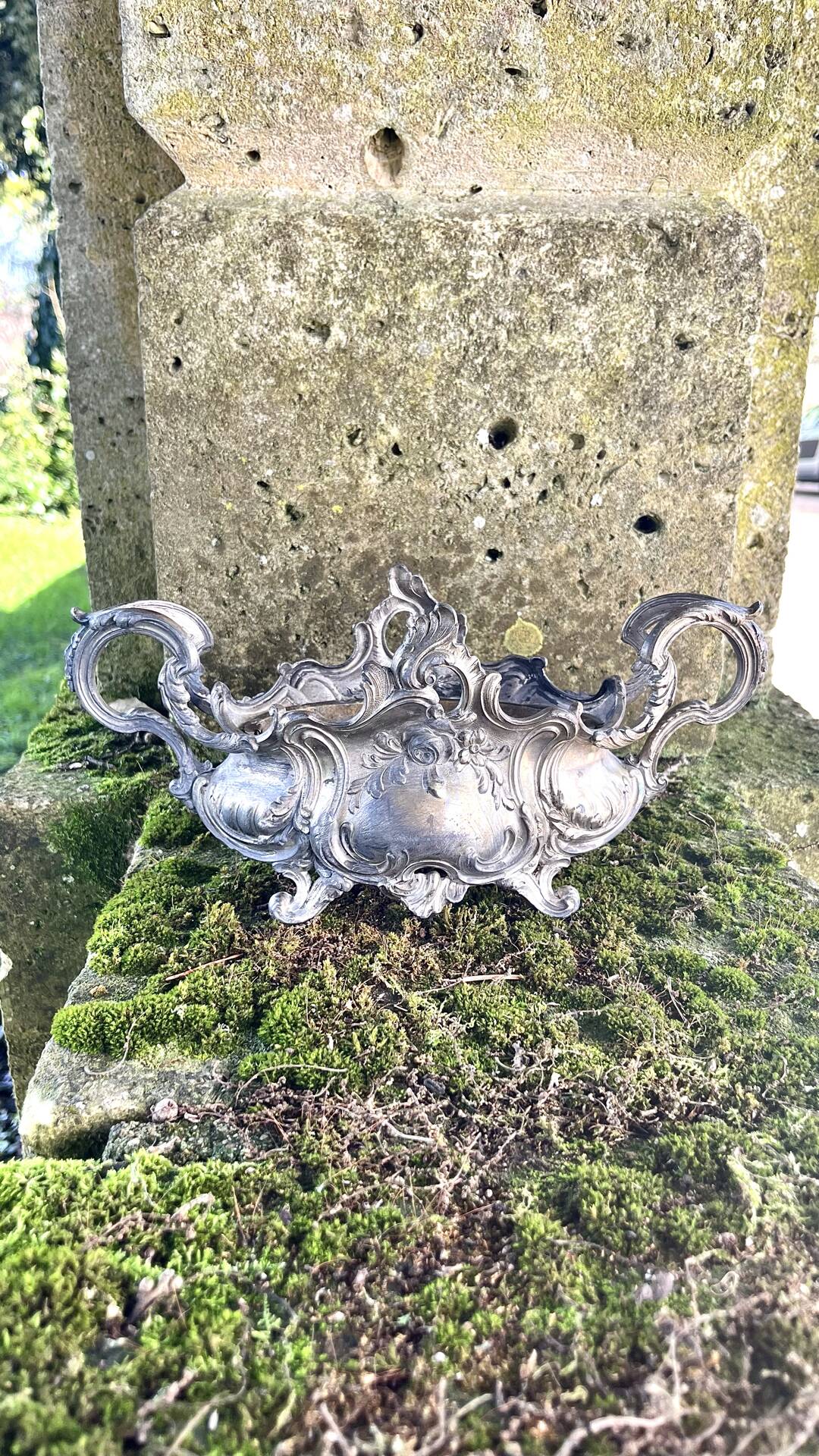 Silver Plated Jardinière, French Art Nouveau Centrepiece