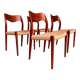 Set of 4 Møller 71 chairs