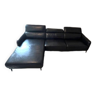 Leather corner sofa