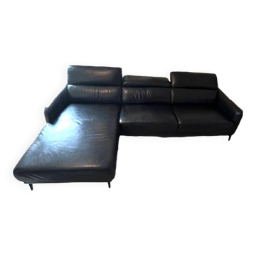 Leather corner sofa