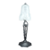Art Deco Wrought Iron Lamp, Floral Tulip signed Degué, France, c. 1930