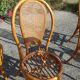 Lot 5 rattan chairs and canning 70s