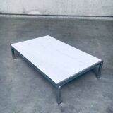 Postmodern Italian Carrara Marble Low Coffee Table, 1970s