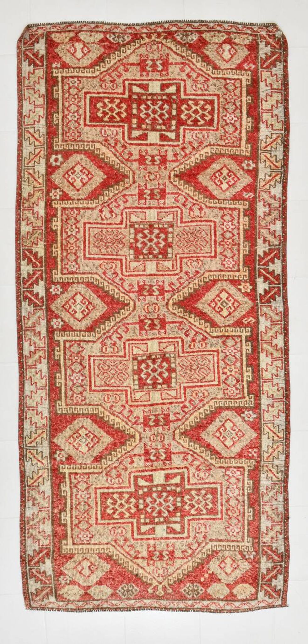 5x10 Geometric Tribal Red Persian Rug, 141x309Cm