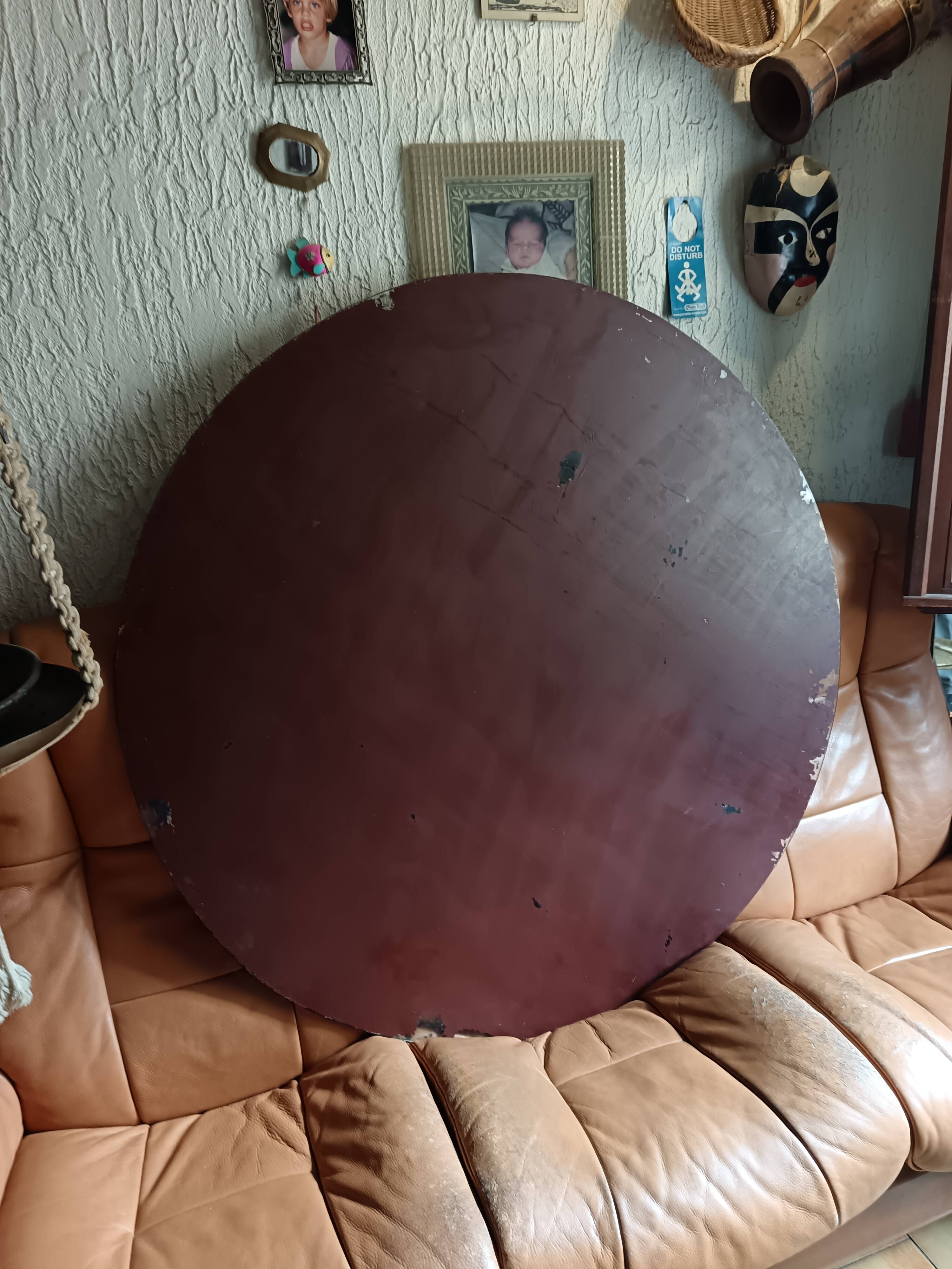 Italian round wall mirror from the 1960s.