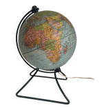 Vintage 1960s Perrina Glass World Map Globe - 24 cm